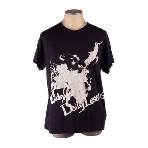 YOHJI YAMAMOTO black cotton graphic t-shirt